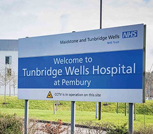 Tunbridge Wells hospital sign