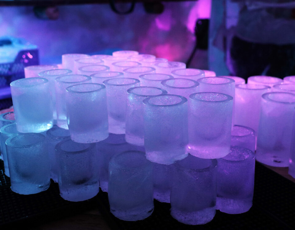 ice bar London ice glasses night club