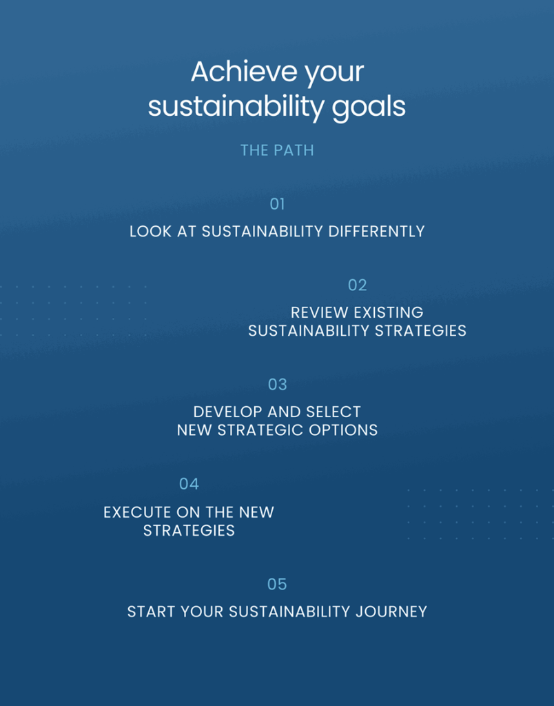 achieve your sustainability goals infographic