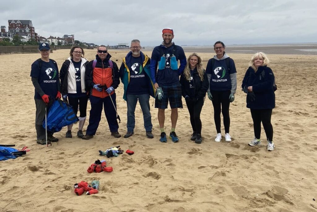 Apogee volunteers at Cleethorpes Beach for Great British Beach Clean 2023