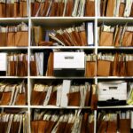 archive of old physical paper-based records