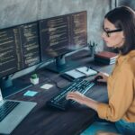 woman working from home securely rectangle