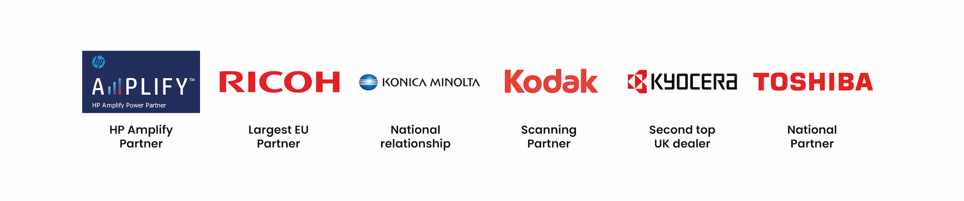 OEM Partners HP Amplify Ricoh Konica Minolta Kodak Kyocera Toshiba